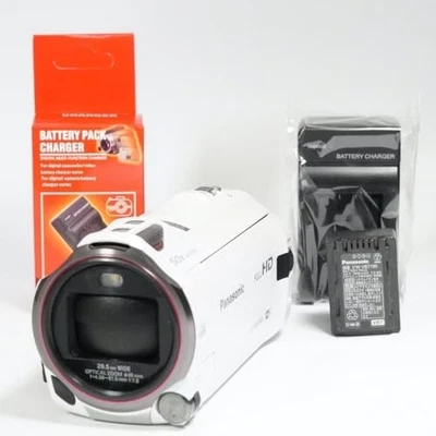 Panasonic HC-W870M White HD Camcorder Video Camera 20x Optical Zoom w/Battery - Image 1 of 4