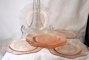 Vtg Macbeth Evans American Sweetheart 6" Inch Dessert Plates 1930-1936 Set of 7 - Picture 1 of 4