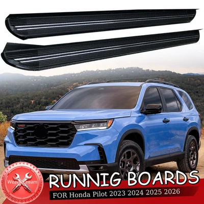 Tablas de correr de 600 lb aptas para Honda Pilot 2023-2026 barras Nerf negras Foto 1 de 4