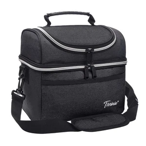 Insulated Lunch Bag for Women Men, Leakproof Thermal Bento Lunch Box, 2-Compa... - Picture 1 of 8
