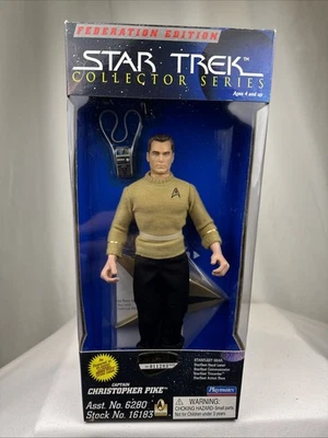 Figura Star Trek TOS Capitán Pike 9" 1996 Playmates Edición Flota Estelar Nueva en Caja Rara Foto 1 de 4