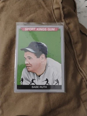 2023 Sportkings Volume 4 - Babe Ruth #144 Silver Profile, Green Background - Image 1 of 3
