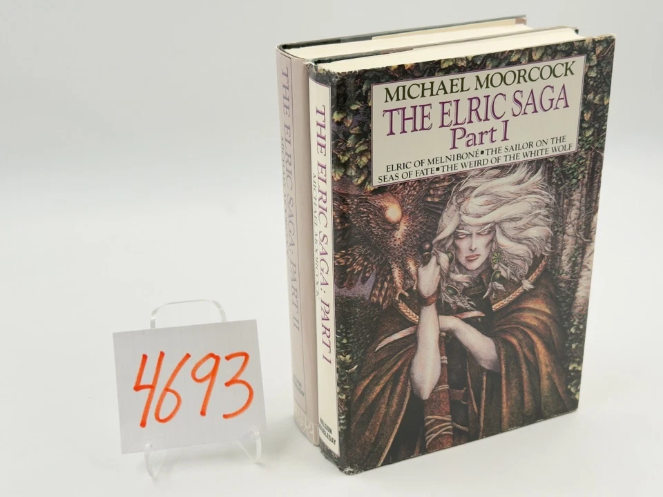 Moorcock, The Elric Saga Parts 1 & 2, HC DJ BCE, Books 1-6 March 1984 Editions Foto 1 de 4
