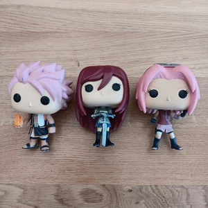Funko Pop! Anime Bundle Fairy Tail Naruto Sakura Erza Natsu Figures - Picture 1 of 12