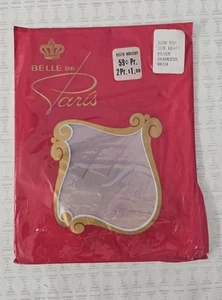 Medias de liga Belle De Paris vintage plateadas sin costuras 10 medianas - Imagen 1 de 2