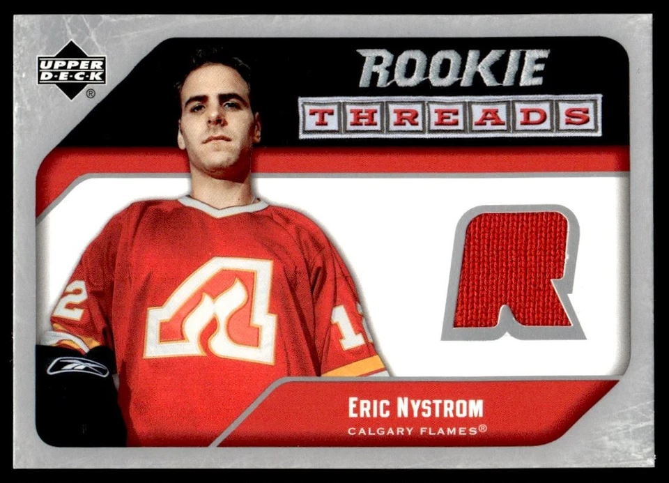 2005-06 Upper Deck Rookie Threads Eric Nystrom Calgary Flames #RT-EN - Image 1 of 2