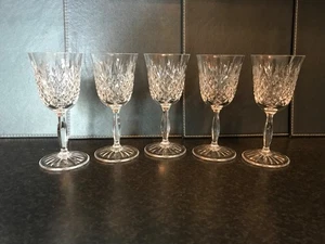 Set of 5 Vintage Crystal Wine/Sherry/Port Glasses New - Picture 1 of 13