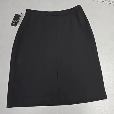 Falda INC International Concepts, Negra Talla 10 Cremallera Lateral, Forrada NUEVA con Mancha Foto 1 de 4
