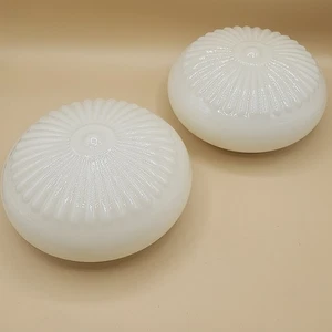 Deko Pudding Lampenschirme 2 Wandleuchter Kugel Ersatz Decke 5,25 Monteur Vintage - Bild 1 von 12