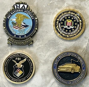 FBI - Academy-Forensics Original Challenge Coin Collection (4 Coins Total) - Picture 1 of 10