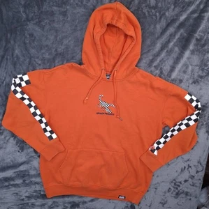 Broken Promises Hoodie Mens Extra Large Orange Checker Scorpion Graphic Pullover - Picture 1 of 21