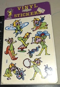 Vintage Stickers BJ Decal Specialties Vinyl  Elf FairiesRARE 1 Sht 1 Pkg - Picture 1 of 3