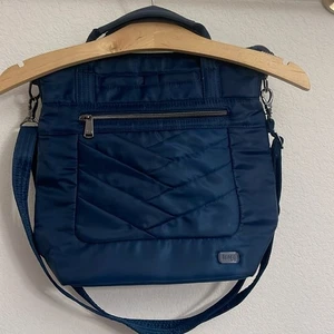 Borsa tote LUG Courier BLU con piedini taglia media ferramenta canna di fucile tracolla - Foto 1 di 12