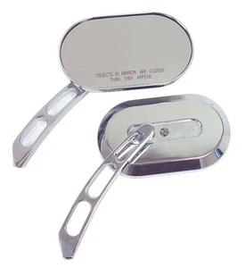 Universal Chrome Oval Mirrors All Harley Models HD-91695-98 (47006) - Foto 1 di 1
