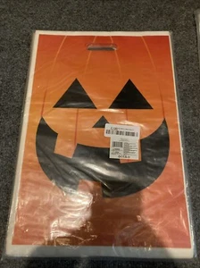 Halloween Kürbis Jack O Laterne Kunststoff Partytüten für Süßes oder Saures - Bild 1 von 2