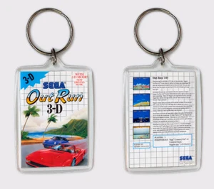 OUTRUN 3D SEGA MASTER SYSTEM KEYRING KEYCHAIN - Picture 1 of 1