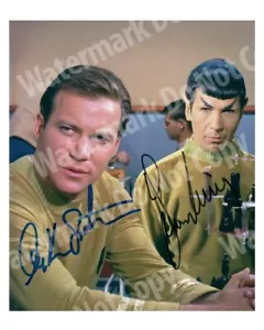 Star Trek 8x10 Foto William Shatner Leonard Nimoy Autogramm Reprint Sammlerstück - Bild 1 von 7