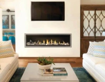 Napoleon 62" Vector Single Sided Direct Vent Linear Fireplace, NG - LV62N - Image 1 of 4
