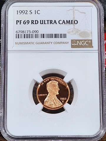 1992 S Lincoln 1c, NGC Certified PF 69 UCAM RD, 090 Cover