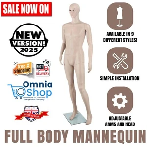 NEW Full Body Mannequin Shop Stall Retailer Manequin Dressmaking Clothes Display - Picture 1 of 44