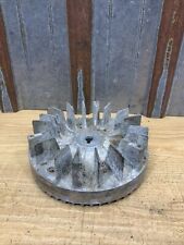Vintage industrial steampunk Aluminum Fly wheel ￼sprocket lamp base project ￼nx