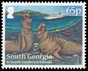 SOUTH GEORGIA 460 (SG571) - Southern Elephant Seal "Mirounga leonina" (pb58547) - Picture 1 of 1