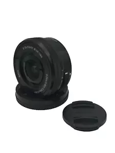 Sony E PZ 16-50mm f/3.5-5.6 OSS Power Zoom Lens Black SELP1650 Front Back Caps - Picture 1 of 19