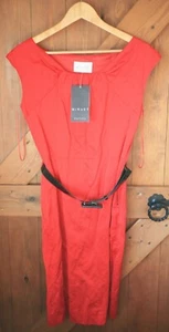 Red Shift Dress by Minuet, Knee Length, Lined, UK Size 12 with Black Belt - Picture 1 of 5