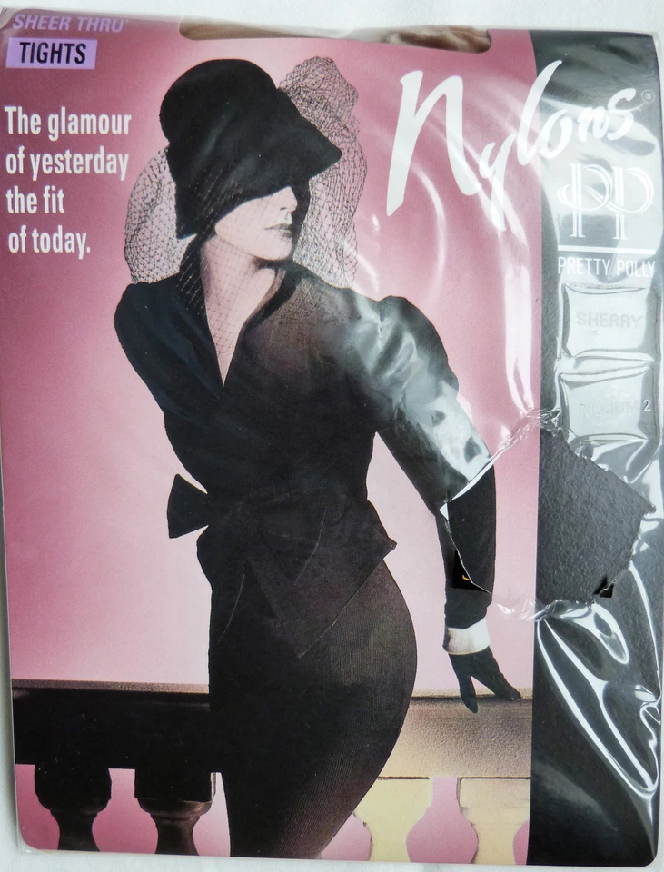 Pretty Polly Medium Size Sheer Through Body Smooth Knit Black Tights with Lycra - Image 1 of 1