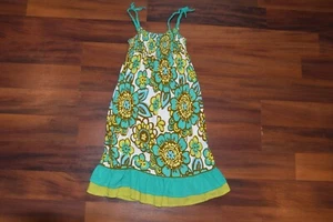 Youth girl Cherokee size 5T tank dress flowers multi-color summer smocked - Picture 1 of 6