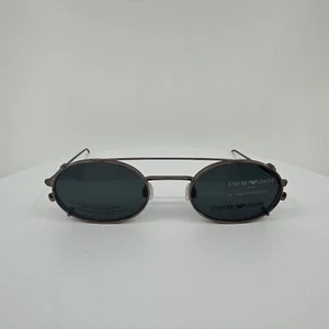 New VINTAGE Emporio Armani 101 EYEGLASSES & Clip-On C. 1140 Matte Rose Gold 46mm - Picture 1 of 18