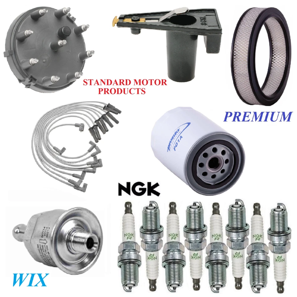Tune Up Kit Filters Cap Spark Plugs Wire For FORD F-100 V8 5.8L; 6.6L;2Bbl 77-78 - Image 1 of 1