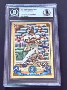Ronald Acuna Jr Signed Autograph 2019 Topps Gypsy Queen #150 PSA DNA - Picture 1 of 2