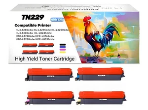 Tóner 229 TN229 4PK para Brother TN229 HL-L3220 3280 3295 3300 MFC-L 3765 3780 - Imagen 1 de 4