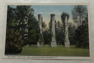 "Millwood" Ruins Of Ex. Gov. Hamton's Home, Columbia, S.C. Postcard (U2) - Picture 1 of 2