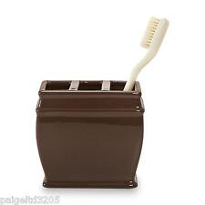 Cannon  Bathroom Ceramic  Wide-Mouth Toothbrush Stand Holder  Glossy Java Bean 
