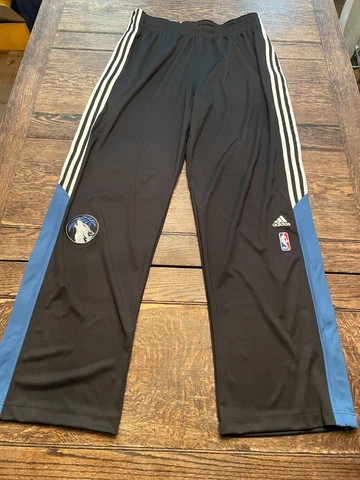 MINNESOTA TIMBERWOLVES men's 2XL +2" Adidas Side Snap Tear Away warm up pants !! Cover