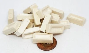 Dolls House Real Bricks Pack of 20 Small White Model Railway Scene Tumdee Garden - Picture 1 of 4