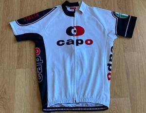 CAPO Men's Med Cycling Zippered Jersey white Gravel Road CX - Picture 1 of 8