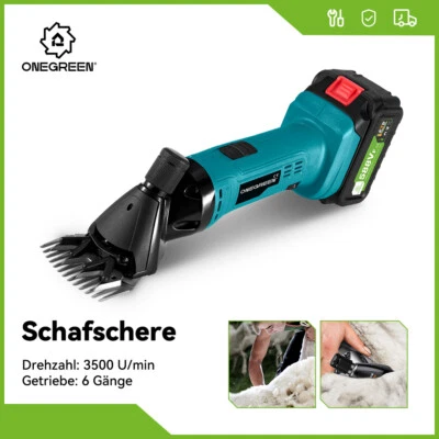 6 Gang Akku Schafschere Elektrische Schermaschine Schere Trimmer Wollschere Set - Bild 1 von 4