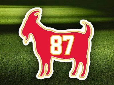 UNIQUE ADVENTURES USA Travis Kelce Goat 87 Waterproof Vinyl Sticker Decal Art