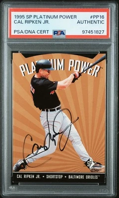 SP PLATINUM POWER 1995 #PP16 CAL RIPKEN JR. Jr firmado PSA ADN autografiado Foto 1 de 2