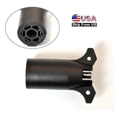 Adaptador de hoja de 7 vías para remolque plano de 4 vías para automóvil enchufe de cableado de remolque de 7 pines a 4 pines Foto 1 de 4