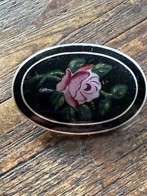 Spilla Thorleif Johnsen argento sterling smaltato Norvegia tenuta norvegese v... - Immagine 1 di 4