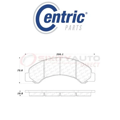 Centric Semi Metallic Brake Pads w Shim for 1999-2015 Isuzu NPR-HD 4.8L 5.2L xb - Изображение 1 из 4