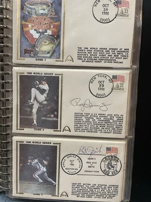 Gateway Serie Mundial Set 1986 Medias Rojas y Mets Firmado por Clemens, Boggs y más Foto 1 de 4