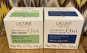 Lacura Anti-Wrinkle Q10 Day Cream & Night Cream Face Care 2 Piece Set New in Box - Picture 1 of 6
