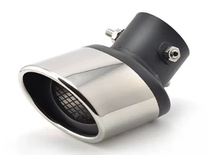 universal auspuff blende endrohr edelstahl oval 100 x 80 mm Länge 140 mm D59 mm - Bild 1 von 4