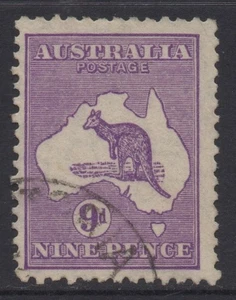 AUSTRALIA 1932 9d VIOLET KANGAROO STAMP (DIE IIB) CofA WMK SG.133 VFU. - Picture 1 of 1