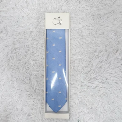 Nueva Corbata Cuello Masters Logo Azul y Amarillo Augusta Nacional Hecha en Italia  Foto 1 de 4